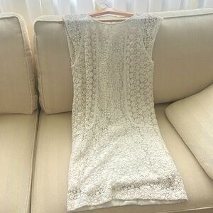 Cotton dress with floral embroidery. Very pretty & feminine.